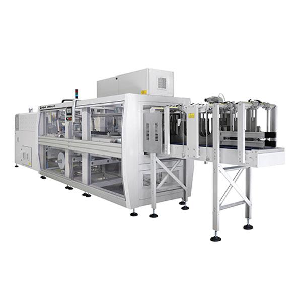 XP650 ALX-T – Fardeleuses automatiques avec entrée en ligne à lancement de film + barquette, série XP INOX pour emballages variés_0