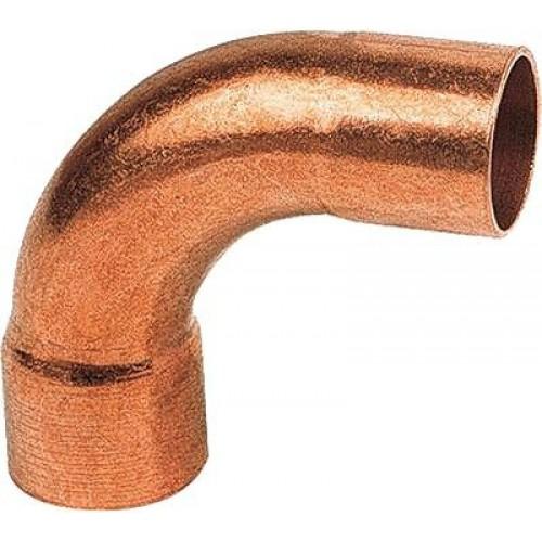 10 X COUDE CUIVRE 90° GRAND RAYON M/F 1ACU - DIAMÈTRE 22 MM BRICOZOR