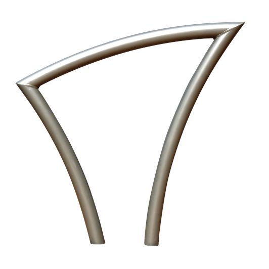 Arceau urbain Pi - Velopa - en acier inoxydable 316 - longueur 890 mm - design intemporel_0