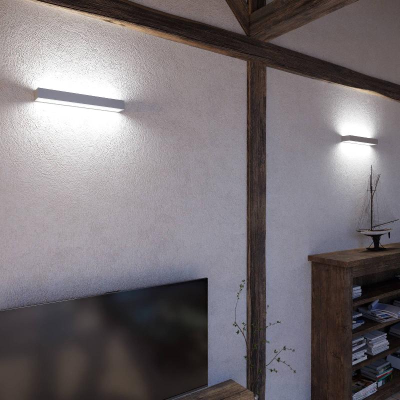 MCJ APPLIQUE MURALE LED MERA, LARGEUR 40 CM, ALUMINIUM, 3.000 K
