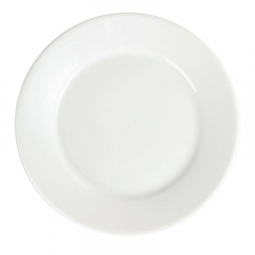 ASSIETTES À LARGE BORD EN PORCELAINE BLANCHE OLYMPIA Ø 230 MM - LOT DE 12