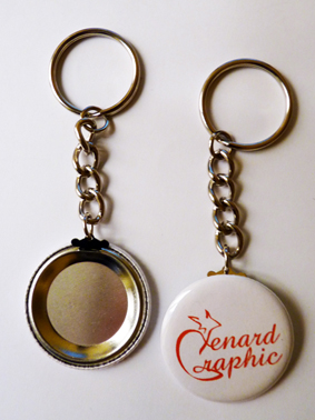 Badges personnalisés 56 mm - Porte-clé métallique - Impression numérique quadri_0