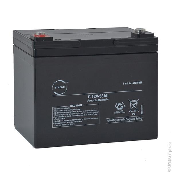 Batterie plomb agm nx 3312 cyclic 12v 33ah m6f