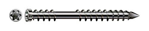 BOÎTE DE 400 VIS TERRASSE TÊTE CYLINDRIQUE INOX A2 5X60MM - SPAX - 0537000500605