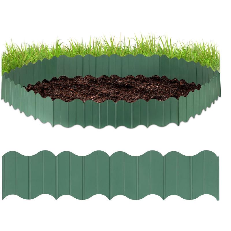 BORDURE JARDIN PLASTIQUE VERT - RELAXDAYS
