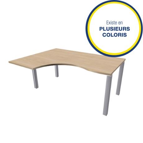 BUREAU OPÉRATIONNEL COMPACT PIEDS MÉTAL L.160 CM (COLORIS AU CHOIX)
