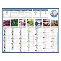 CALENDRIER SEMESTRIEL MURAL PLANÈTE 2027 - 43 X 55 CM