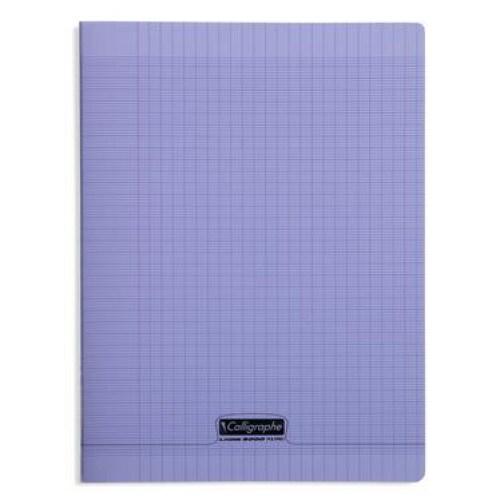 Calligraphe Lot de 4 Cahier Ligne 8000 24x32, 192p./96 feuilles 90 g/m² piquées, couv. PP violet, Séyès - 3210330183978_0