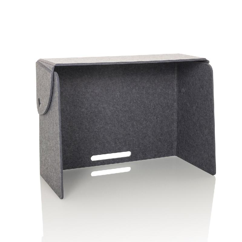 Cloison acoustique de bureau FLEXMIUT FOLD 80x60x40 pliable / autoportante plastique gris hjh OFFICE - gris polyester 892003_0