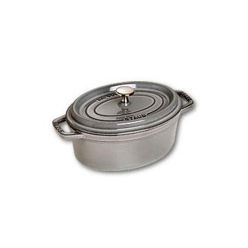 COCOTTE EN FONTE OVALE 23 CM GRIS GRAPHITE - STAUB - FONDAMENTALES