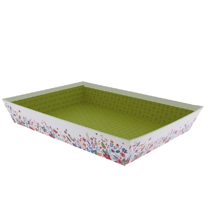 Corbeille carton rectangulaire Primavera 36x27x6cm_0
