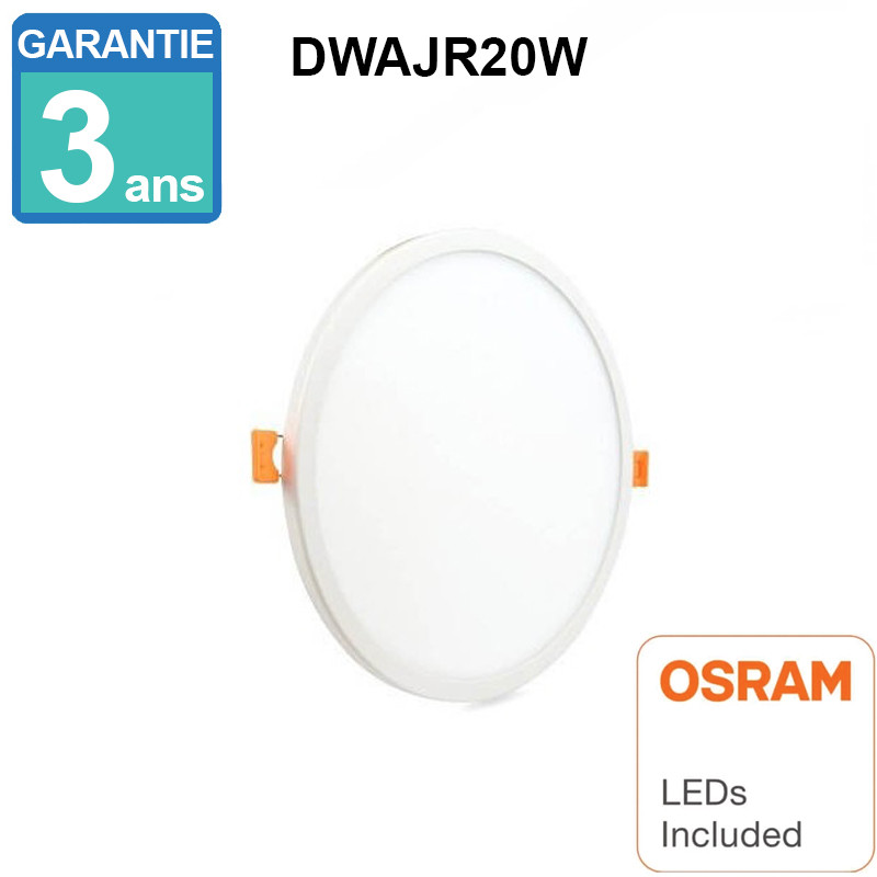 Downlight led rond - 20w - ajustable - réf pc20wajc2_0