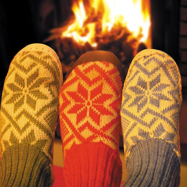 ECODIS CHAUSSONS NORVÉGIENS 36 À 39 ROUGE CHAUSSONS FEMME