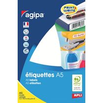 ETIQUETTES ADHÉSIVES 70 X 37 MM AGIPA 100313 - BOÎTE DE 192