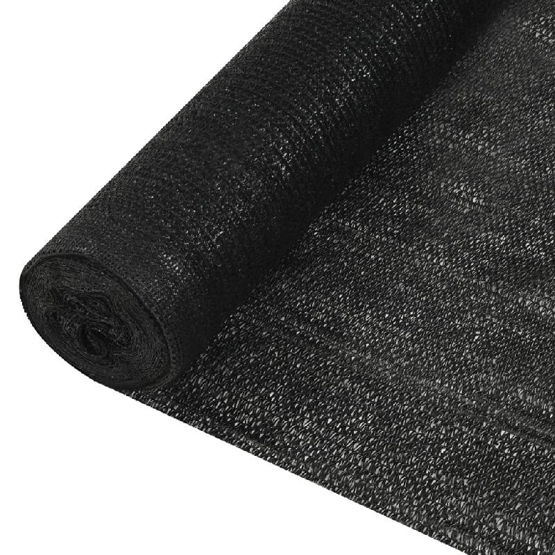 Filet brise-vue noir 2x10 m - PEHD 150 g/m² - Résistant aux UV et moisissures_0