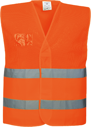 Gilet hv semi-maille orange c494, lxl_0