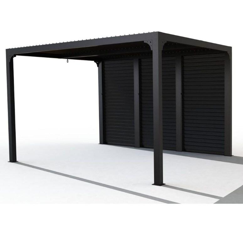 HABRITA Pergola Bioclimatique 10.8m² Gris Anthracite per36v30bi - gris 3701406700750_0