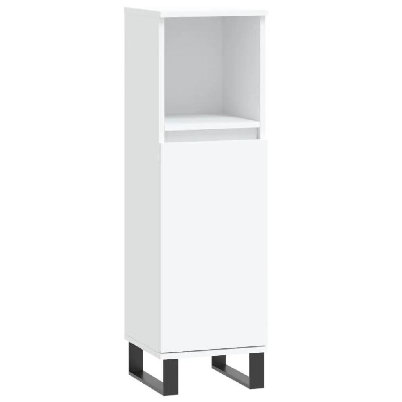 Helloshop26 - Armoire de salle de bain moderne avec rangement flexible 30 x 30 x 100 cm en bois d'ingénierie blanc 02_0049009 - blanc Bois massif 300_0