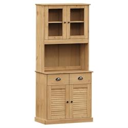 Helloshop26 - Buffet bahut commode armoire meuble de rangement organisateur cuisine salle de séjour salon haut 78 x 40 x 175 cm bois 02_0035658 - 300_0