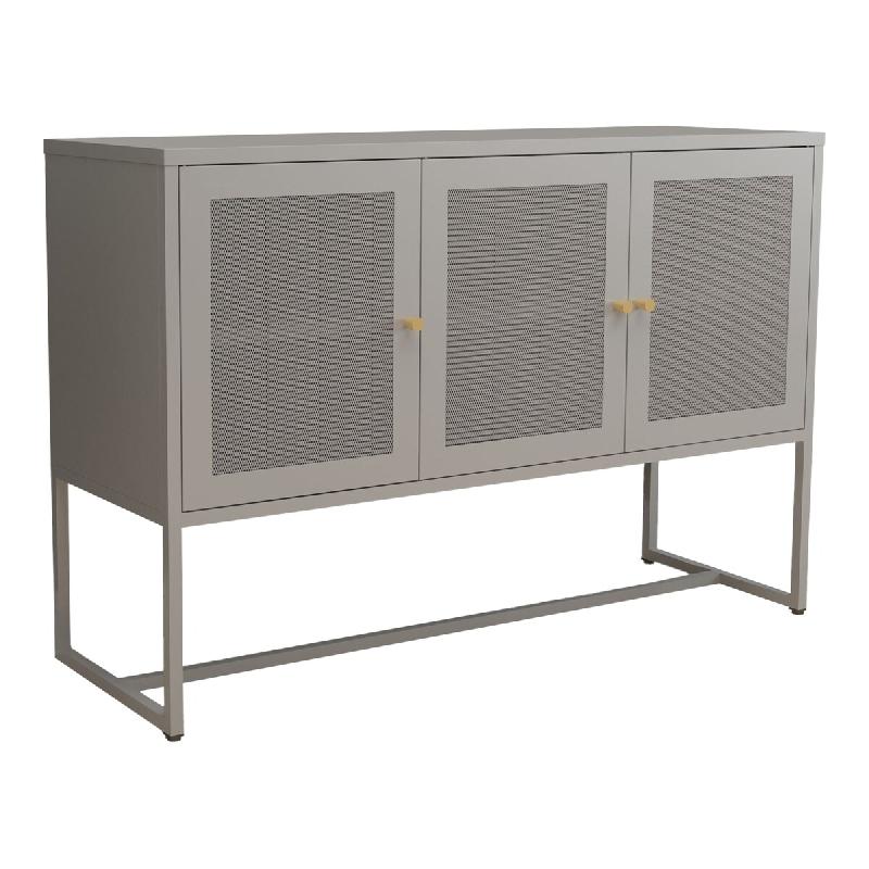 Helloshop26 - Buffet commode meuble de rangement salon entré chambre acier 120 x 40 x 80 cm gris 03_0009040 - 3000224482085_0