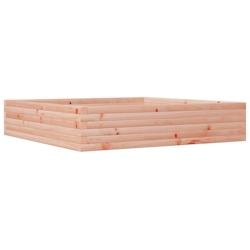 Helloshop26 - Jardinière bac lit surélevé plantes fleurs terrasse jardin 110 x 110 x 23 cm bois massif douglas marron 02_0037300 - 3000213830392_0