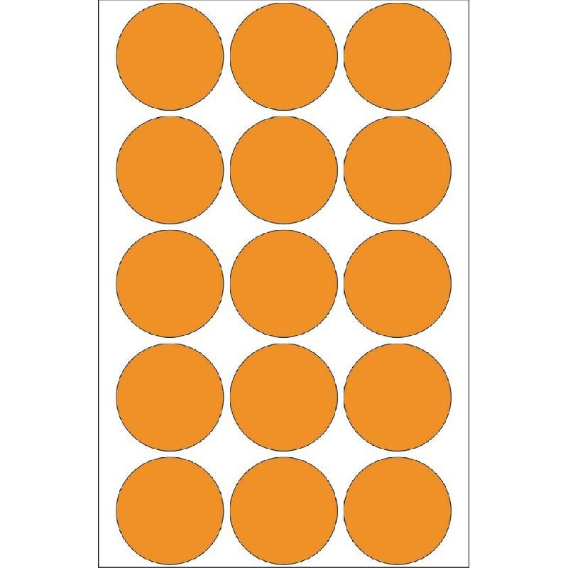 HERMA PASTILLE ADHÉSIVE COULEUR - STAPLES - Ø 32 MM - COLORIS ORANGE - 360 PASTILLES