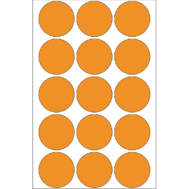 HERMA PASTILLE ADHÉSIVE COULEUR - STAPLES - Ø 32 MM - COLORIS ORANGE - 360 PASTILLES