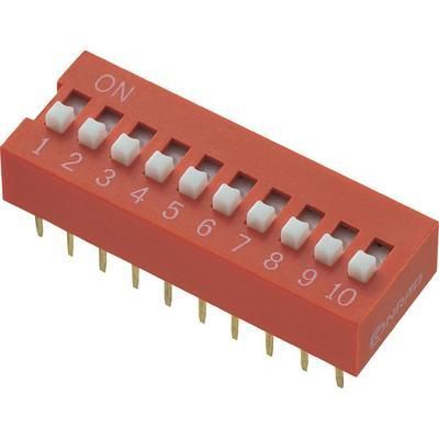 INTERRUPTEUR DIP CONRAD COMPONENTS DS-10 NOMBRE DE PÔLES 10 STANDARD 1 PC(S)