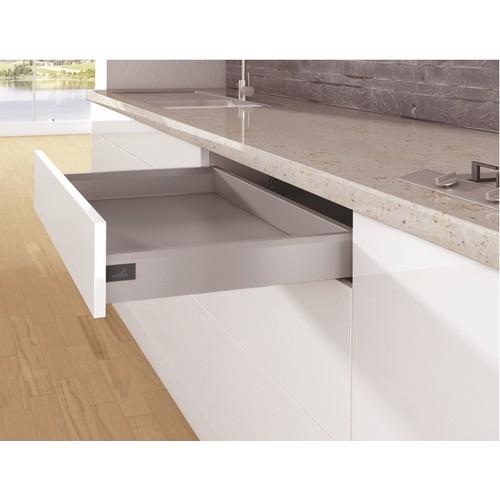 KIT TIROIR SIMPLE ARCITECH - PROFIL H 94 MM - L 300 MM - ARGENT HETTICH