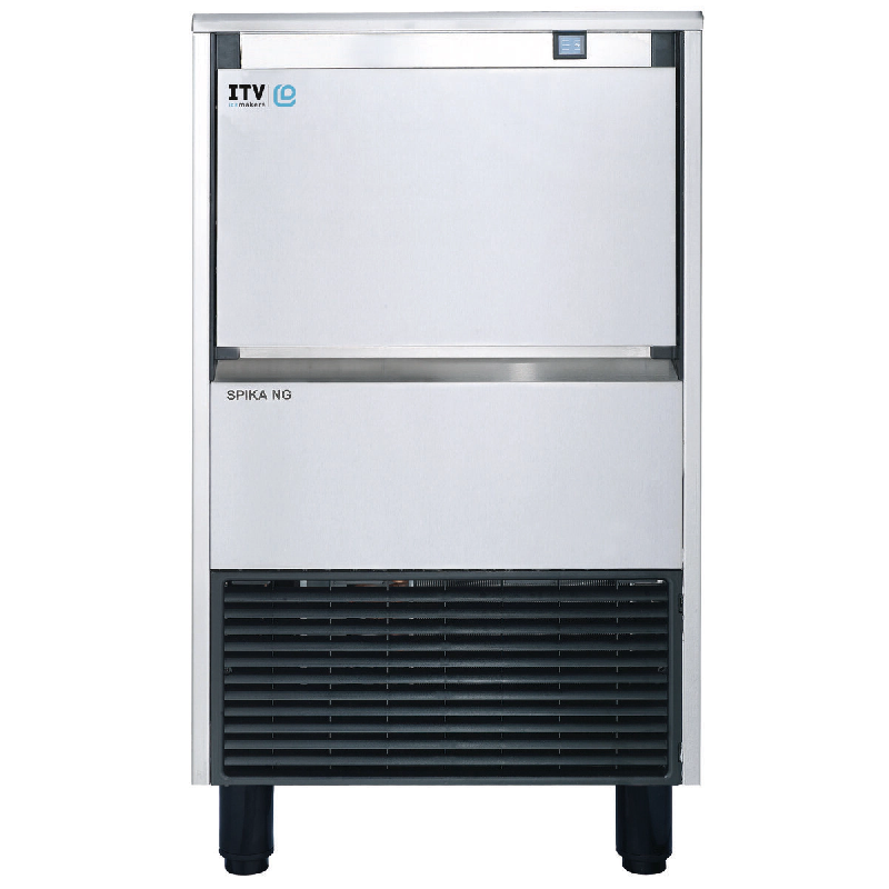 Machine à glaçons à évaporateur vertical - Prod. (24H): 45kg - Refroidissement AIR - Glaçons cube 12 g - Avec pompe de vidange intégrée - 36673_0