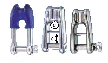 Manilles-cosse - Inox avec cosse surmoulée - Pour bateaux jusqu'à 60'_0
