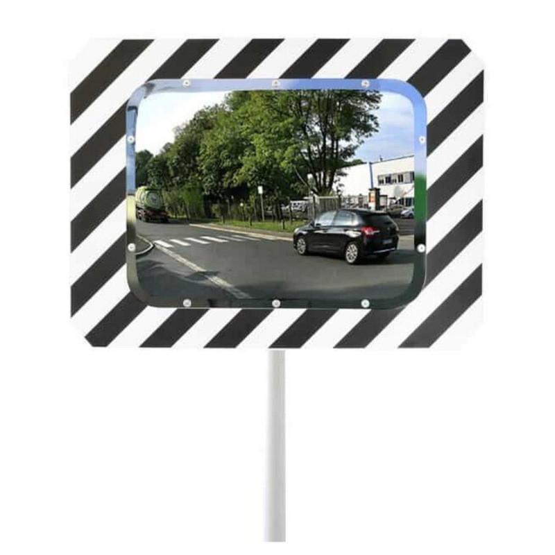 Miroir routier 600x800 mm - Gamme Éco - Vision 90° pour deux directions_0