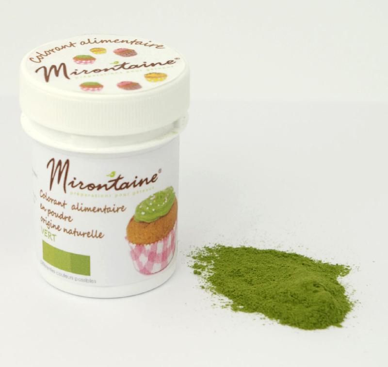 MIRONTAINE COLORANT ORIGINE NATURELLE BIO VERT 10G DÉCORS GÂTEAUX