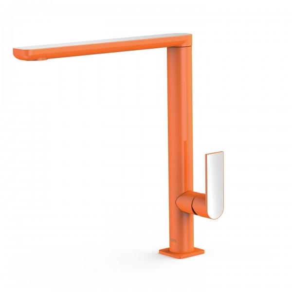 MITIGEUR LAVABO BEC 35X15 MM ORANGE-CHROME - TRES 20020503NA