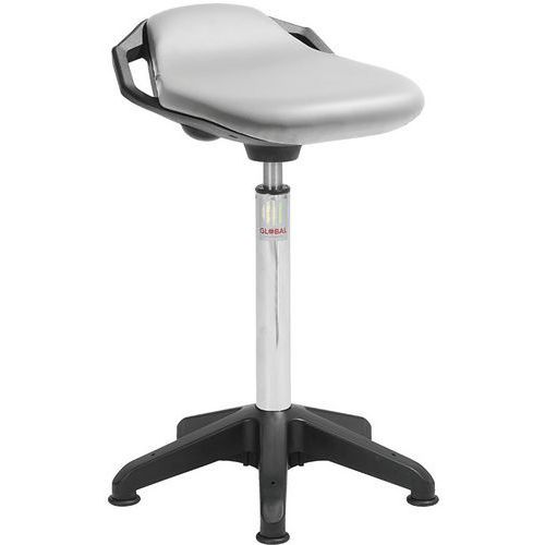 OCTOPUS TABOURET ASSISE SPACE IMITATION CUIR GRIS - GLOBAL PROFESSIONAL SEATING
