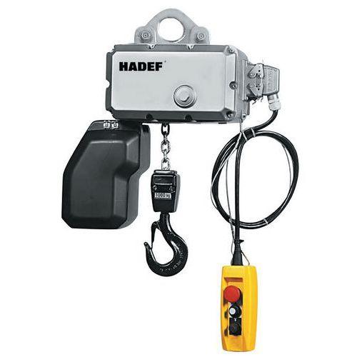 PALAN ÉLECTRIQUE 2 BRINS FIXE À CROCHET - HAUTEUR DE LEVÉE 6 M - CAPACITÉ 1000 KG - MANUTAN COLLECTIVITÉS