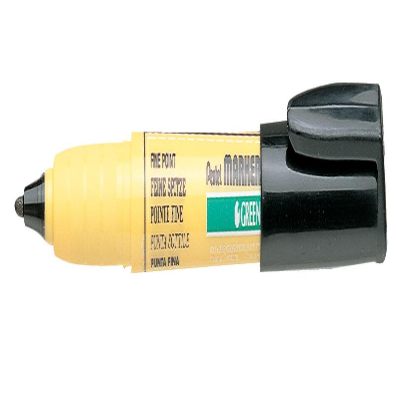 Pentel Green Label Marqueur Permanent à Pointe conique pour Tissus Noir - noir plastique 3474370310019_0