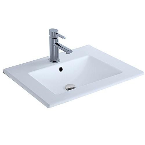 PLAN VASQUE CÉRAMIQUE - LARGEUR 61 CM - STUDIO KIT COMFORT CYGNUS BATH