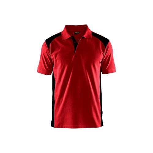 POLO DE TRAVAIL EN COTON PIQUÉ 3324 - ROUGE ET NOIR - L BLAKLADER