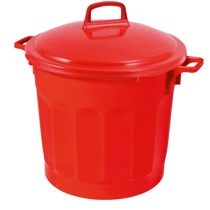 Poubelle ronde tri sélectif 75L Gilac - Rouge_0