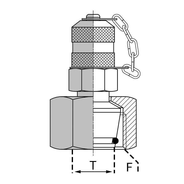 Prise de pression orientable DKO DIN 24° - Série S - 30 , 42X200_0