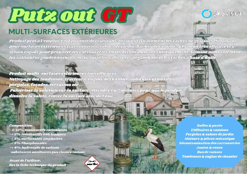 PUTZ OUT GT 750 ml - Nettoyant Multi-Surfaces APC Extérieur Ultra-Performant_0