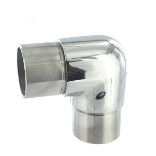 RACCORD MAIN COURANTE 42,4 MM – INOX 316 POLI - 90° DESIGN PRODUCTION