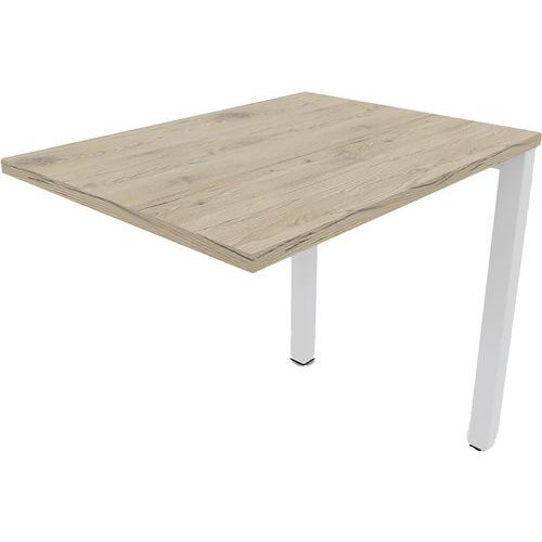 RETOUR AVEC PIED DE SOUTIEN L80XP60 ÉP.25MM BRUNSWICK/BLANC - EOL