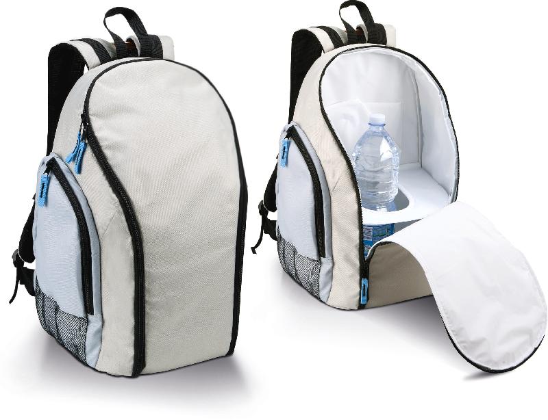 Sac à dos isotherme en polyester 600D - Kimood - Réf: KI0113 - compartiment bouteille et intérieur isotherme_0
