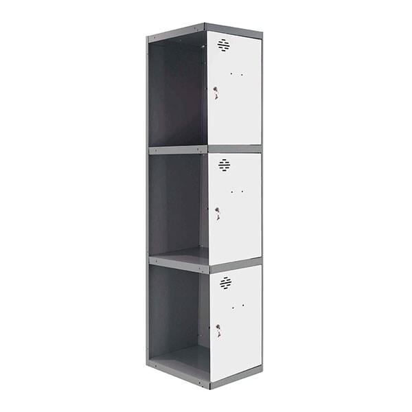 SimonRack Cassier métallique 3 portes ADDITIONNEL démonté ANTHRACITE/BLANC 1800x400x500 mm (haut x largeur x profondeur) - 8425437105913_0