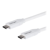 STARTECH.COM CÂBLE DE CHARGE RAPIDE USB-C DE 2M, CHARGE ET SYNCHRONISATION, 100W (5A) PD, USB 2.0, CERTIFIÉ USB-IF - CORDON DE CHARGE USB C BLANC