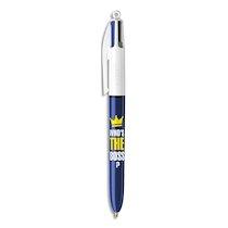 4 COULEURS MESSAGES STYLOS-BILLE POINTE MOYENNE (1,0 MM) - MOTIF « WHOS THE BOSS » - LOT DE 5