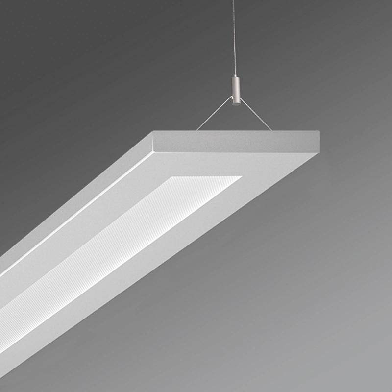 REGIOLUX SUSPENSION BUREAU LED STAIL MICROPRISMES BLANC ALU