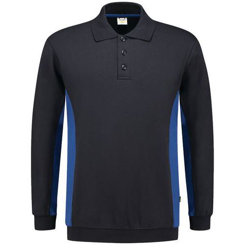 SWEAT COL POLO BICOLOR 302003 NAVY-ROYALBLUE XL - TRICORP WORKWEAR